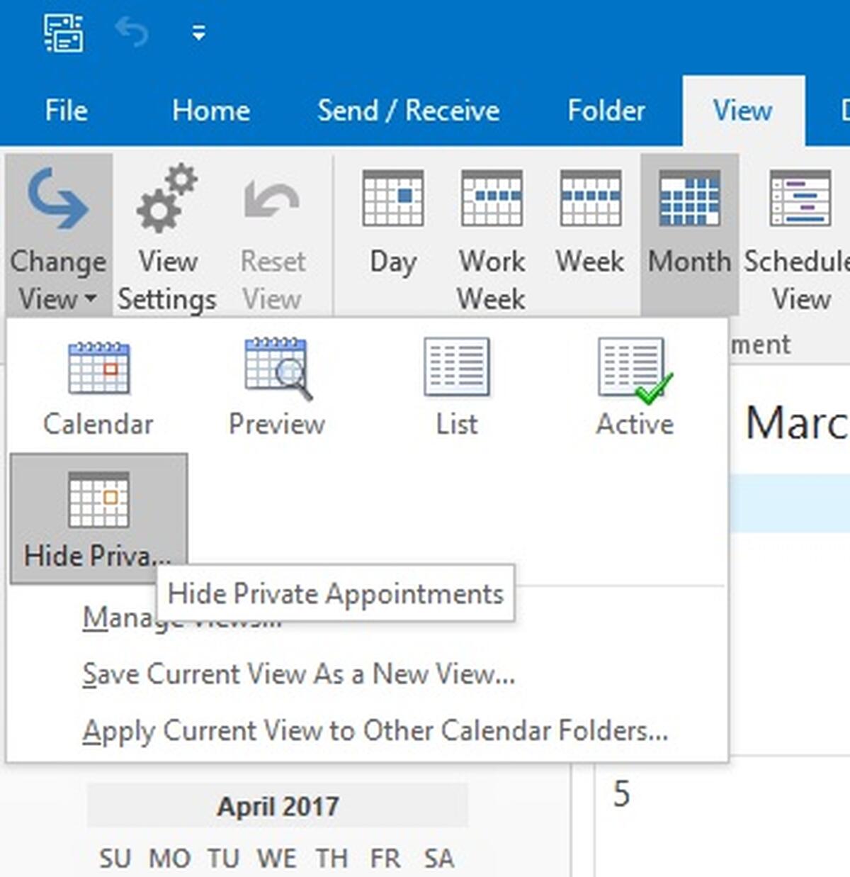 make calendar tabs visible in outlook for mac